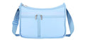 LeSportsac Blue Iris Deluxe Everyday Crossbody Bag + Cosmetic Bag, Style 7507/Color R133, Fashion Trending Cool Coastal Sky French Blue, Tranquil New Neutral, Subtle Sheen, Recycled Collection