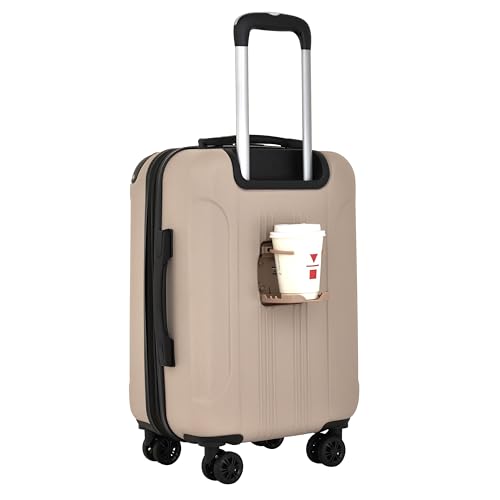 Travelers Club Chicago Plus Hardside Luggage, Mushroom, 3 Piece Set