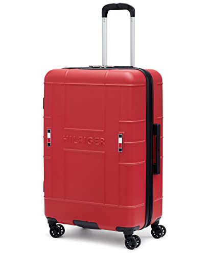 Tommy Hilfiger Women's Hardside Upright Luggage Set, Red, One Size
