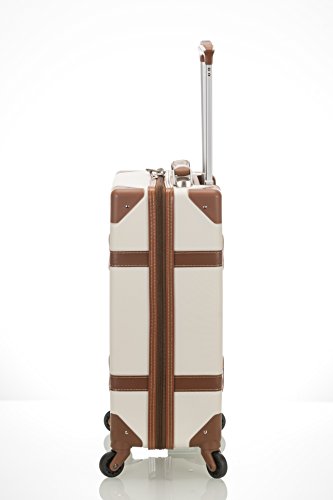 Rockland Stage Coach 20" Rolling Trunk Carry-on, White