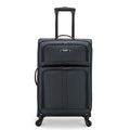 U.S. Traveler Anzio Softside Expandable Spinner Luggage, Dark Grey, Checked-Medium 26-Inch