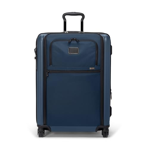 TUMI - Alpha Hybrid Medium Trip Expandable 4 Wheeled Packing Case - Zip Expansion Large Checked Suitcase with Top and Side-Grab Handles - Navy