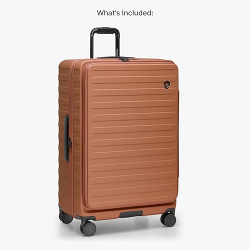 Traveler's Choice Novia Top Opening Expandable Polycarbonate Luggage with Spinner Wheels, Autumn Leaves, 30-Inch Large
