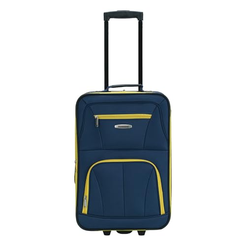 Rockland Fashion Softside Upright Luggage Set, Navy, 2-Piece (14/19)