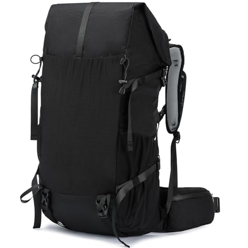 Hiking Backpack,40L to 50L Extra Large Capacity Hiking Bag,Internal Frame Camping Backpack,Upgraded X-PAC Lightweight Sport Daypack Travel Backpack Fit For Mountain Climbing Camping(Black)