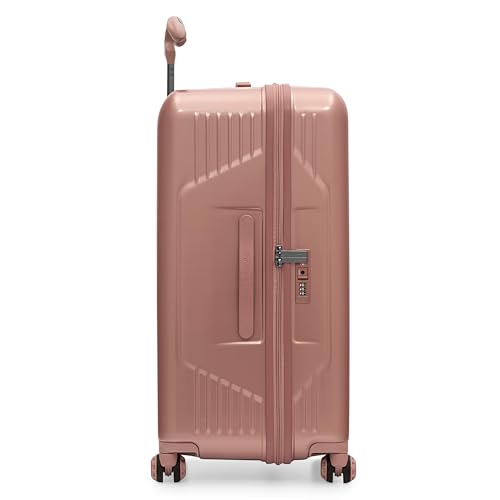 Traveler's Choice Ultimax II Polycarbonate Hardside Luggage with Spinner Wheels, Rose Pink, 28-Inch Medium Trunk