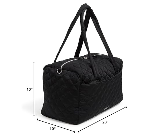Vera Bradley Women's Performance Twill Medium Travel Duffle Bag, True Black, One Size