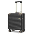Joyway Carry on Luggage Airline Approved with TSA Lock, Hard Shell 18 Inch Travel Carry-on Suitcase with Spinner Wheels (Black, 18 Inch Luggage)
