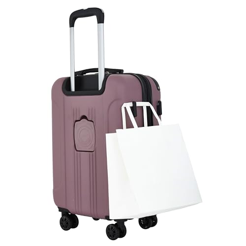 Travelers Club Chicago Plus Hardside Luggage, Mauve, 20" Carry-On