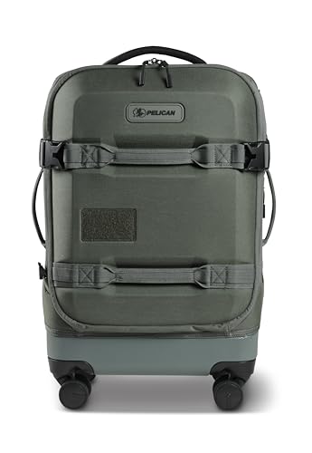 Pelican Aegis Luggage - Carry On Duffel Bag with Wheels - 22 Inch Carry On Bag - Airline Approved (Charcoal Sage)