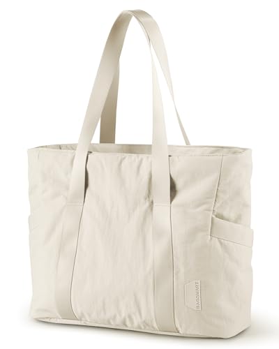 BAGSMART Tote Bag for Women, Tote Bag with Zipper Work Tote with Compartments Nurse Shoulder Hanbag for Travel, Gym
