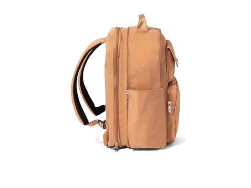 Baggallini Coastal Flip Lock Laptop Backpack - Lightweight 15x11 Travel Backpack w/RFID & Luggage Sleeve
