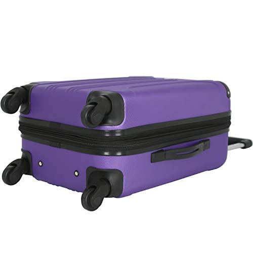 Travelers Club Chicago Hardside Expandable Spinner Luggage, Purple, 22" Carry-On