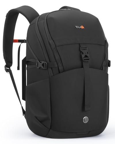 Tolaccea Daypack Backpacks Carry On 30L, Travel Backpack with Waterproof Zippers, Flight Approved Hand Luggage Casual Backpack for Men Women, Durable Bag for Work Business Hiking, Fits 15.6" Laptop