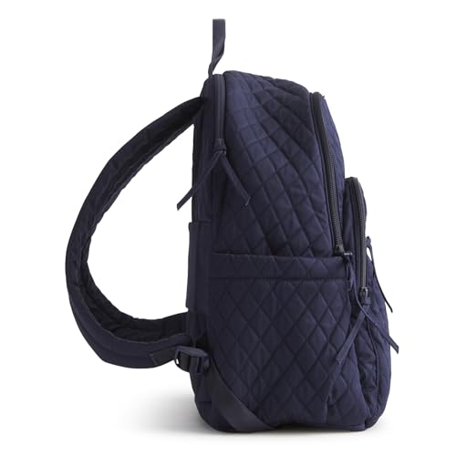 Vera Bradley Women's Premium Cotton Bancroft Backpack, Peacoat, One Size