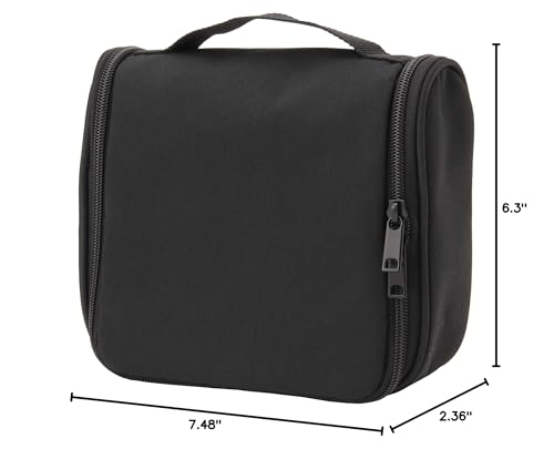 Muji Polyester Hanging Travel Case, 16 cm Width x 19 cm Depth x 6 cm Height, Black