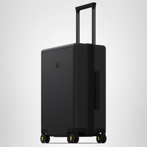 LEVEL8 Luggage Sets 2 Piece, 20/28 inch Hardshell Suitcases Sets, Lightweight Luminous Textured Hardside with Spinner Wheels, Tsa Lock, 2-Piece Set (20/28), Black