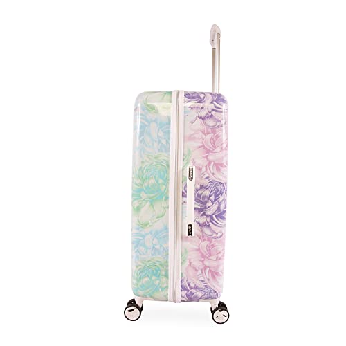 BEBE Women's Luggage Hardside Spinner, Purple Floral, Check-in 29''