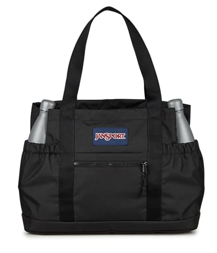 JanSport Large Day Tote – 31L Spacious, Padded 15" Laptop Sleeve, Side Water Bottle Pocket, Durable & Versatile for Everyday Use, Black