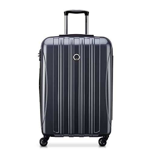 DELSEY PARIS Helium Aero Hardside Expandable Luggage with Spinner Wheels, Titanium, Checked-Medium 24 Inch