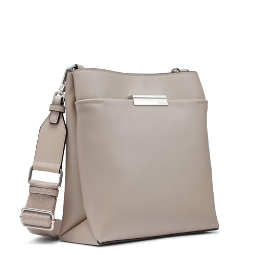 Calvin Klein Soma North/South Messenger Crossbody, Silver Mink, One Size