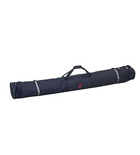 Athalon Expanding Double Padded Water Resistant Ski Travel Bag for Ski Storage & Transport, Black