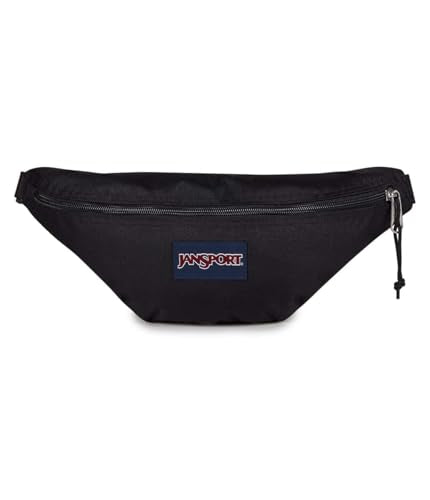 JanSport Swing Waistpack Fanny Pack - Stylish, Durable Waist Bag with Adjustable Belt, Main Zippered Pocket, Travel Essentials, Black