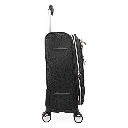 BEBE Carissa 21" Expandable Spinner Carry-on Carry-On Luggage, Bebe Tossed Black