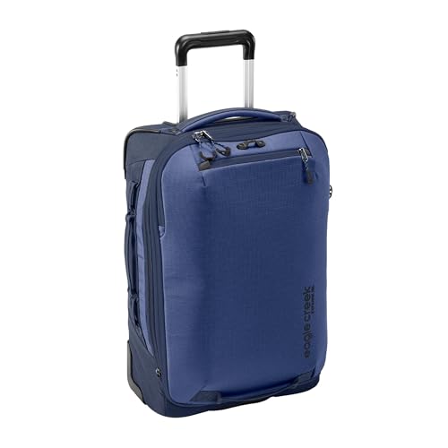 Eagle Creek Expanse 2-Wheel International Carry On Luggage - Efficient Packing Capacity for Strict Baggage Requirements - Heavy Duty Wheels - Telescoping Handle - Pilot Blue - 21.5
