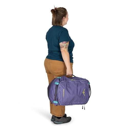 Osprey Transporter 40L Lightweight Travel Duffel Bag - Water Resistant Carry On Gear Bag for Men and Women, Pine Leaf
