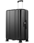 LUGGEX 28 Inch Large Checked Suitcase, L2 105L Capacity PC Hard Shell Luggage with 360° Spinner Wheels & TSA Lock, Durable Travel Bag for Extended Trips (Black, 28 Inch)