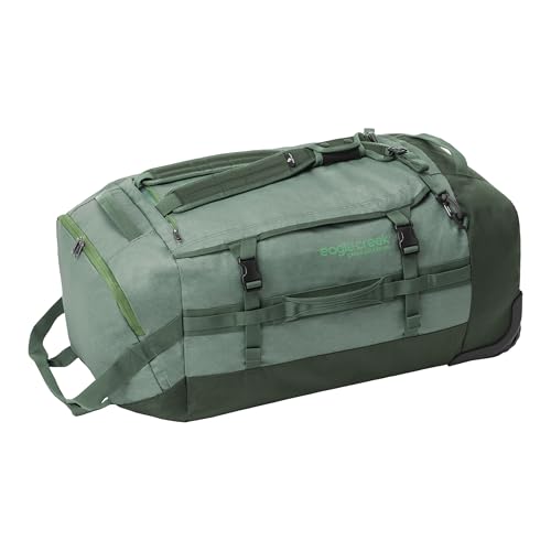 Eagle Creek Cargo Hauler Wheeled Duffel - Durable Duffel Bag for Travel - Easy Access Compartment - Deployable Backpack Straps - Lockable Zipper Opening - Duck Green - 110L