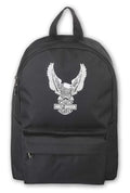 Harley-Davidson Eagle Rugged Graphic Backpack w/Padded Adjustable Straps - Black