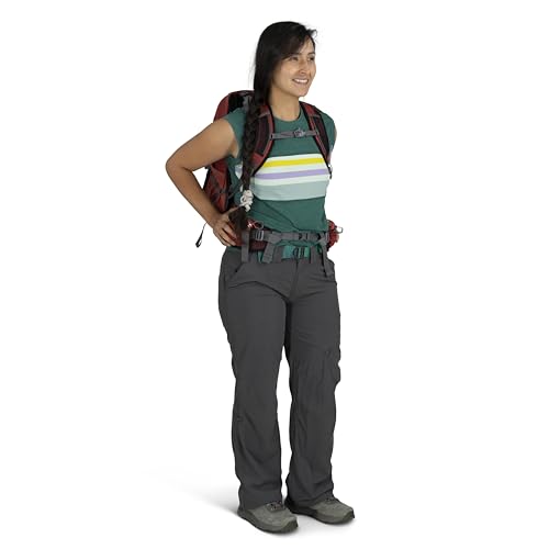 Osprey Tempest 22L Women's Lightweight Hiking Backpack - Small Daypack for Travel & Camping, Deep Fig/Hotspot Pink