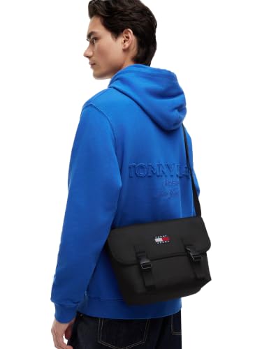 Tommy Jeans Men's Essential Daily Messenger,BLACK One Size