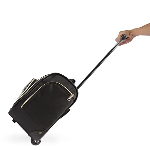 BEBE Danielle - Wheeled Under The Seat Carry On Bag Carry-On Luggage, Croc Black