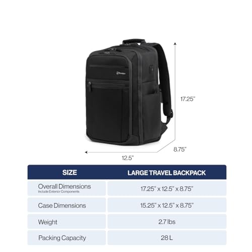 Travelpro Crew Executive Choice 3 Large Backpack Fits Up to 15.6 Laptops and Tablets, USB a and C Ports, Men and Women, Titanium Grey