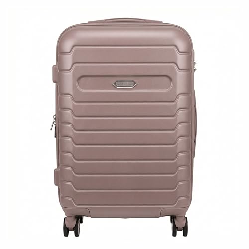 Gabbiano Royal Hard Shell ABS Luggage – Lightweight Expandable Hardside Suitcase with 360° Spinner Wheels & Telescoping Handle (Ballerina Pink, Carry-On)