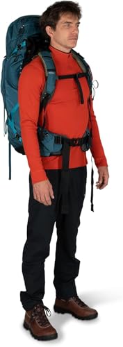 Osprey Atmos AG 65L Men's Backpacking Backpack, Black, L/XL