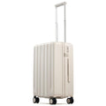 Hanke Upgraded Elite 20 Inch Carry On Luggage 22x14x9 Airline Approved,PC Hard Shell Suitcases with Wheels, TSA Lock, Explosion-Proof Zipper Suitcase for Business Travel Men & Women,Ivory White