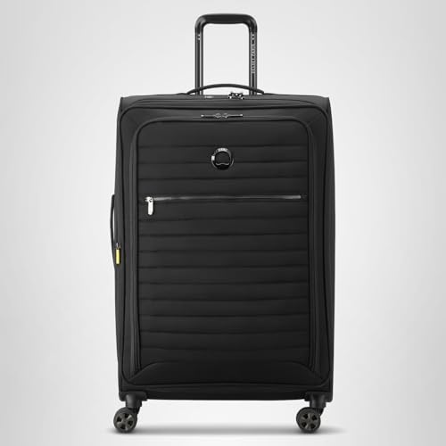 DELSEY PARIS Cruise 3.0 Softside Expandable Luggage with Spinner Wheels, Black, Carry On 20 Inch