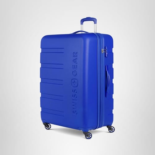 SwissGear 7366 Signature Hardside Expandable Luggage with Spinner Wheels, TSA Lock, Cup-Holder, Cobalt, Carry-On 19-Inch