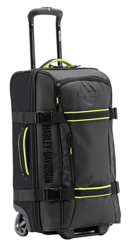 Harley-Davidson 21" Nomad Wheeling Duffel Bag w/Shark Wheels - Black/Lime (21")