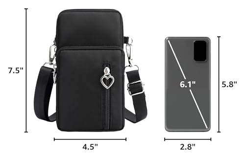 JANKS Small Crossbody Bags for Women Mini Cell Phone Purses with Crossbody Strap Phone Wallet Purses Shoulder Bag Nylon Arm Bag