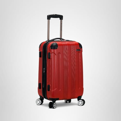 Rockland London Hardside Spinner Wheel Luggage, Carry-On 20", Red
