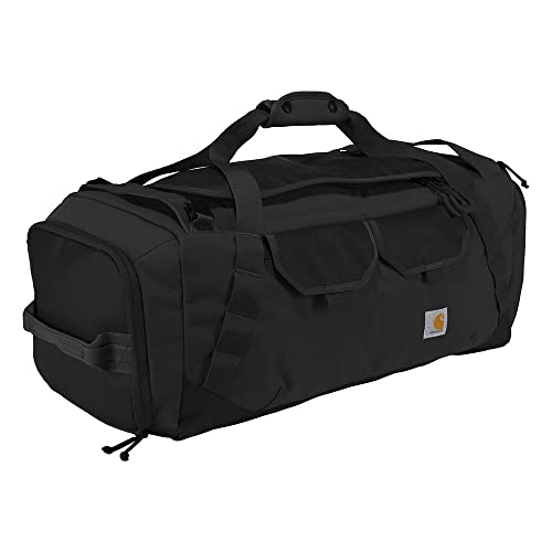 Carhartt Heavy Haul Utility Duffel Bag's, Water-Resistant Packable Bag for Jobsite, Gym, and Travel, Black, 55L