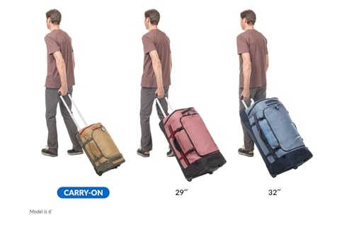 Eagle Creek Cargo Hauler XT Wheeled Duffel - Wheeled Backpack Duffel - Deployable Backpack Straps - Lockable U-Lid & Easy Access Compartment - Glacier Blue