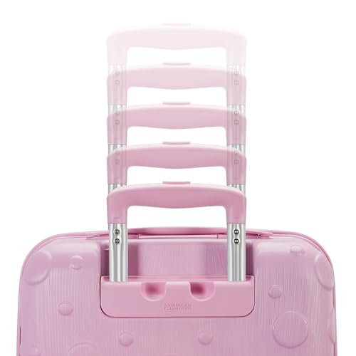 American Tourister Minnie Mouse Carry-On Luggage - Airline Approved, Durable Hardshell with RightHeight Adjustable Handle - Expands 1.5in - Roll Confidentially with Dual 360 Spinner Wheels