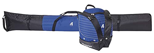 Athalon Deluxe Two Piece Ski and Boot Bag Set, Blue/Black