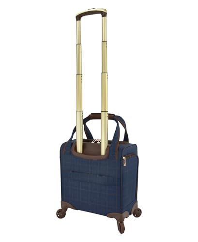 London Fog Brentwood IV 15" 4-Wheel Under the Seat Bag, Midnight Blue